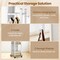 Multifunctional Coat Rack with Full-Length Mirror – Mobile Floor-Standing Clothes Organizer with Hooks